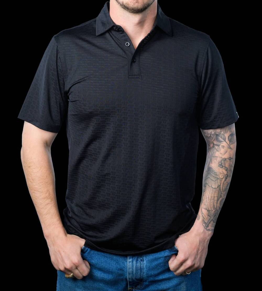 NEW FERRELL men's brand polo shirt in laser black